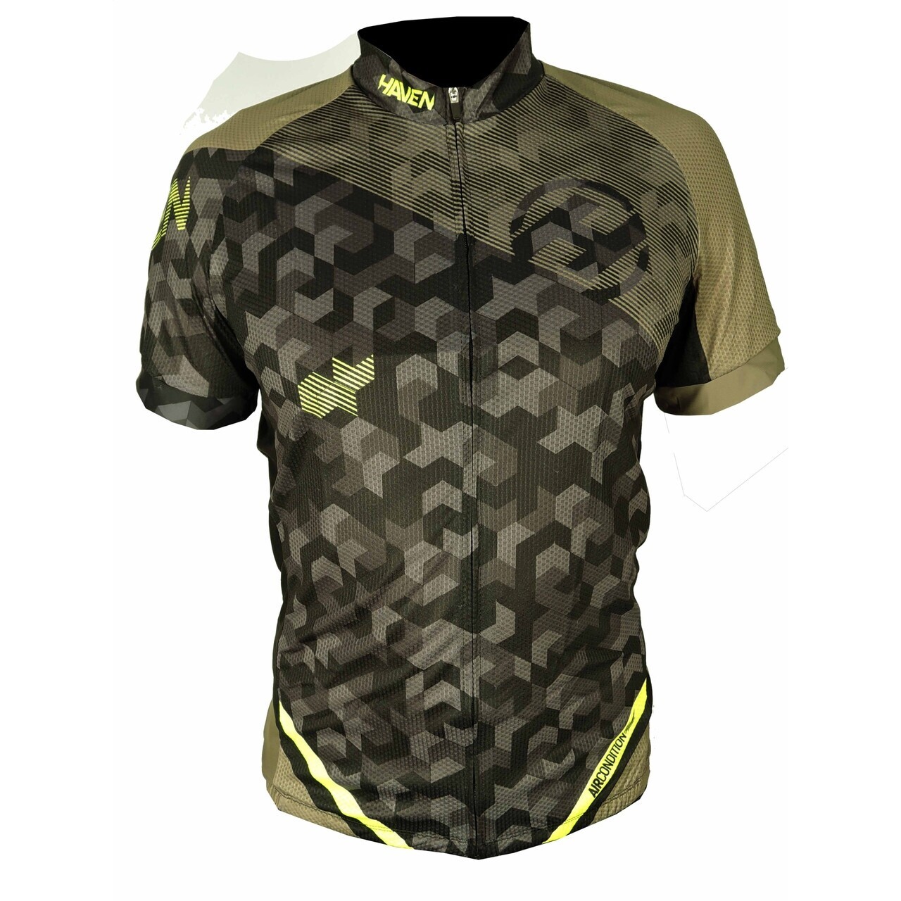 Tričko s krátkym rukávom Haven Singletrail - čierne-khaki, 3XL