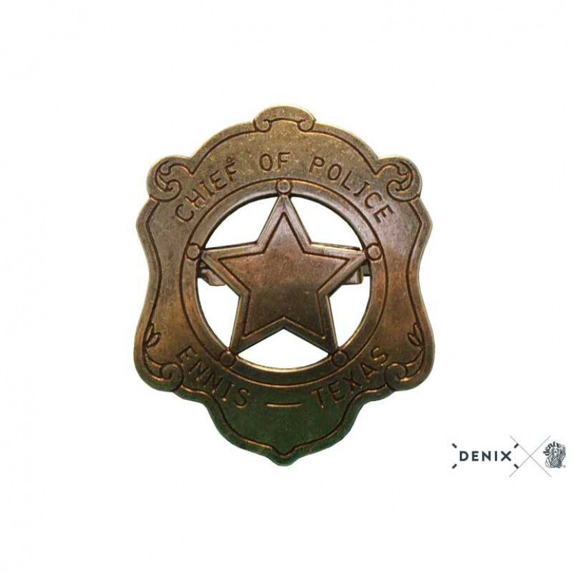 Odznak šéfa Polícia Ennis Texas - bronzový