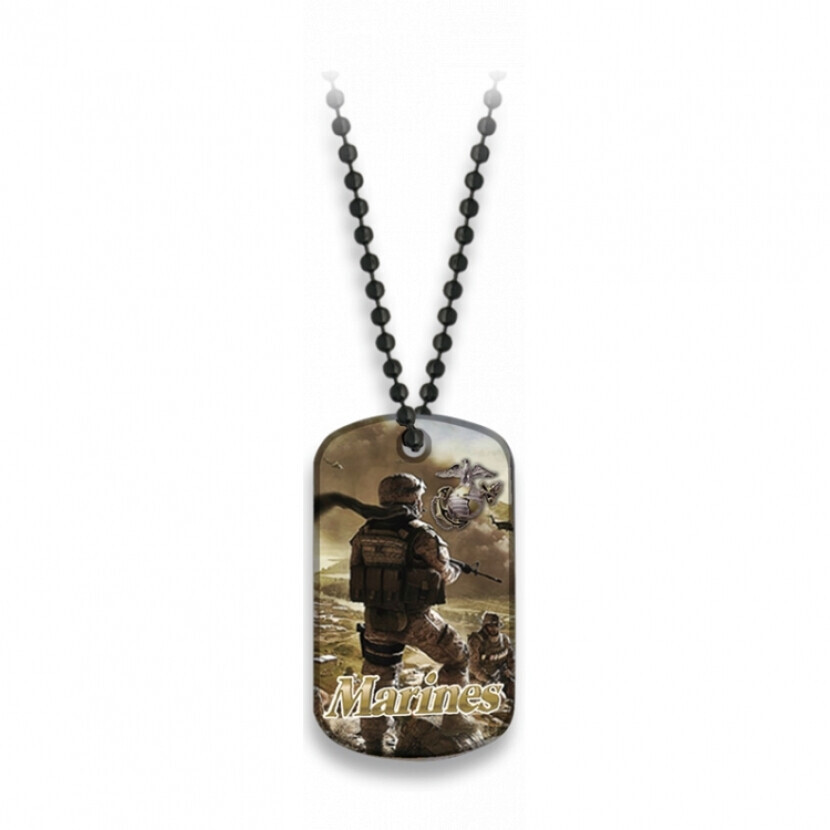 Známka Dog Tag Albainox MARINES - hnedá