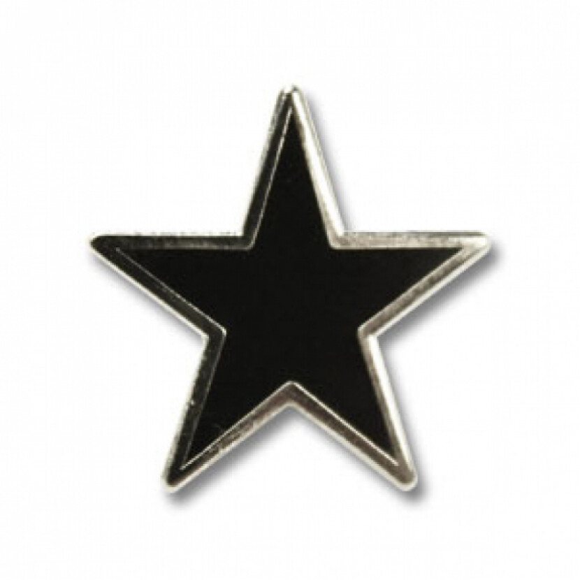 Hviezda 15mm (pin) - čierna