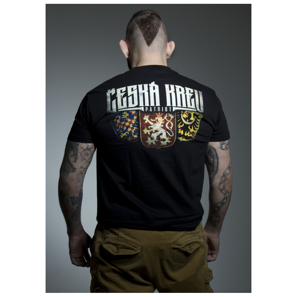 Tričko pánske Česká krv Patriot - čierne, XXL