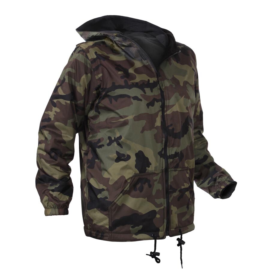 Bunda detská s kapucňou obojstranná Rothco - woodland, M