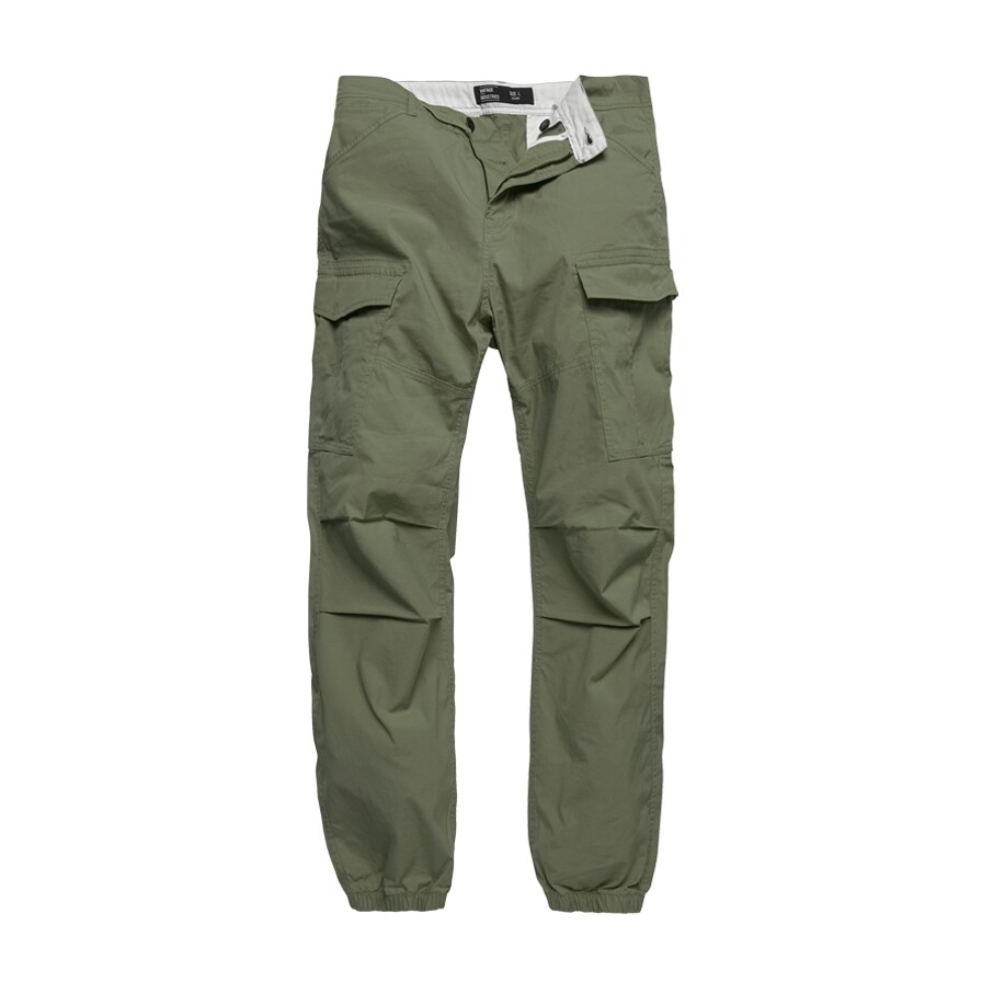 Nohavice Vintage Industries Conner Cargo Jogger - olivové, XS