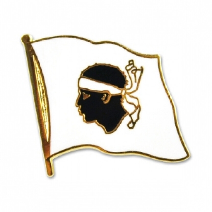 Odznak (pins) 20mm vlajka Korzika - farebný