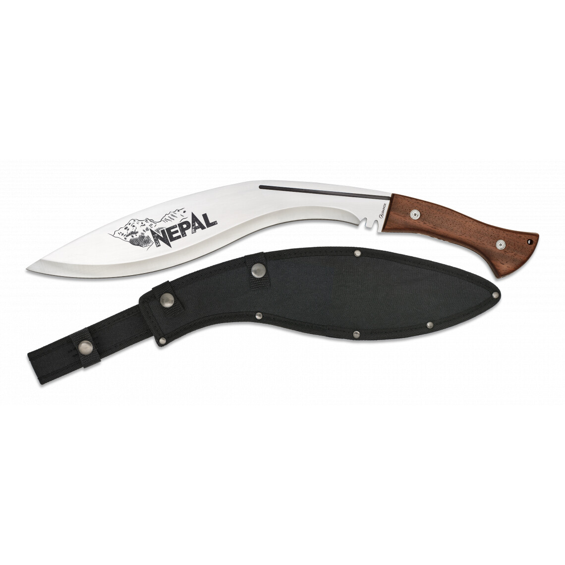 Mačeta Albainox Black Nepal 34,5 cm - strieborný-hnedý