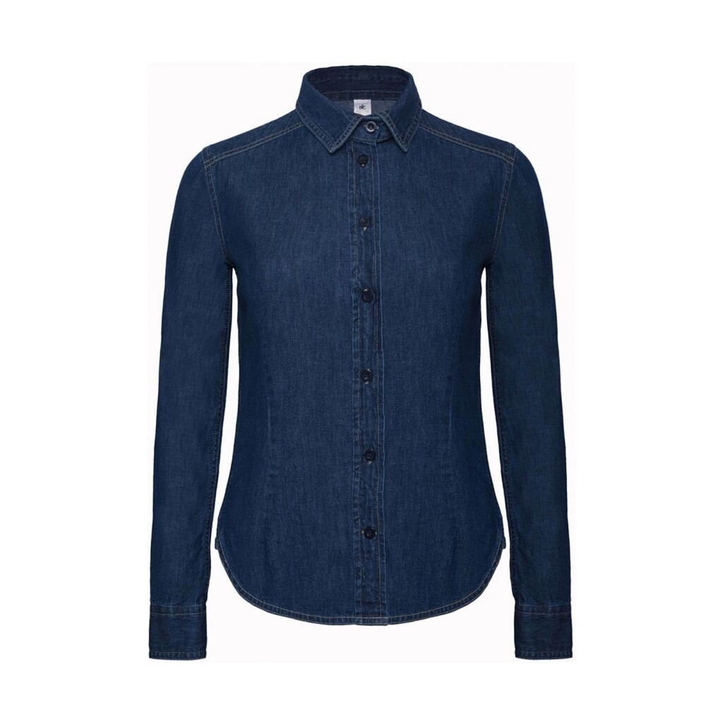 Košeľa dámska B&C Vision Denim - modrá, L