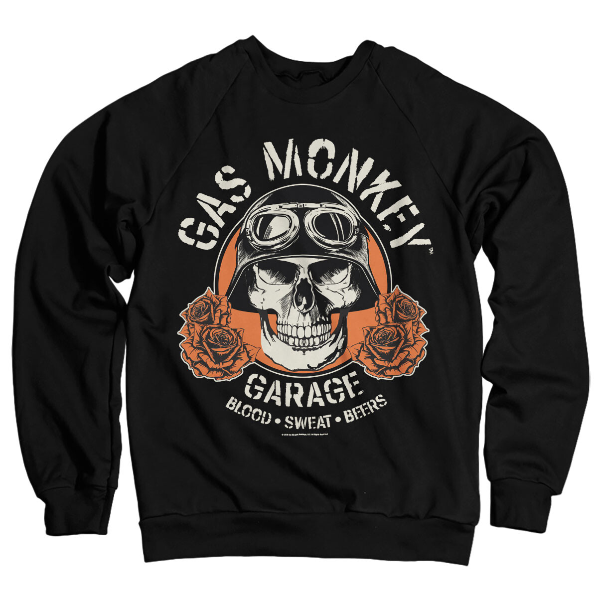 Mikina Gas Monkey Garage Skull - čierna, M