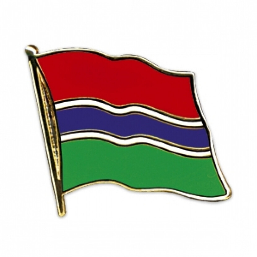 Odznak (pins) 20mm vlajka Gambia - farebný