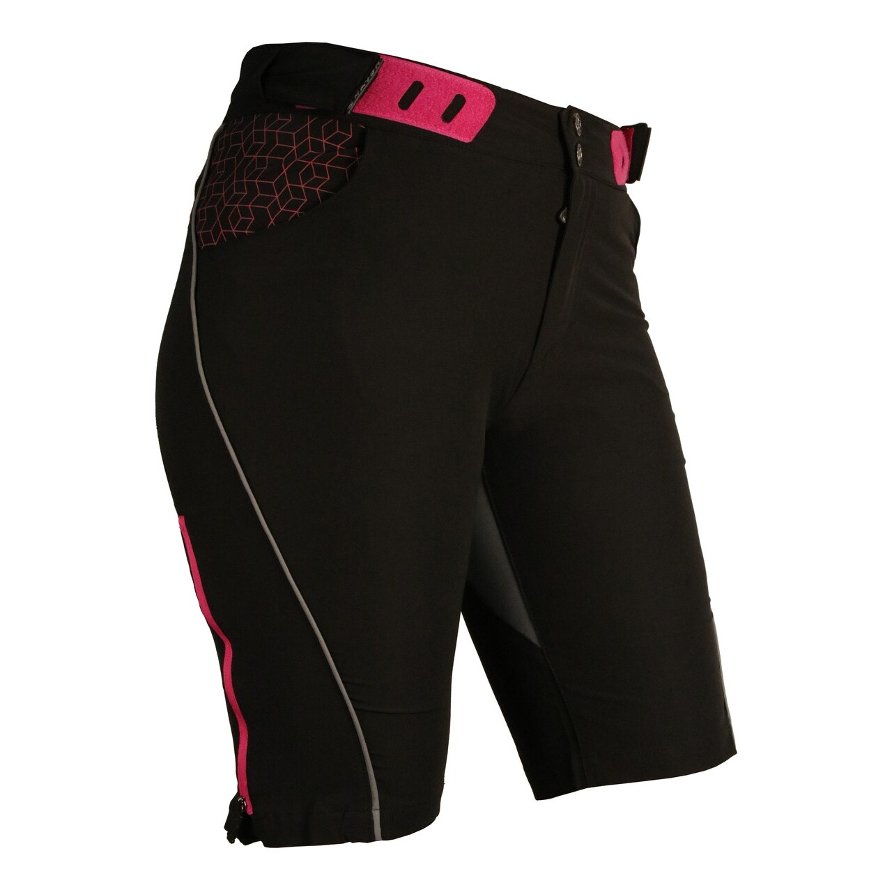 Kraťasy dámske Haven Singletrail WMS - čierne-ružové, L