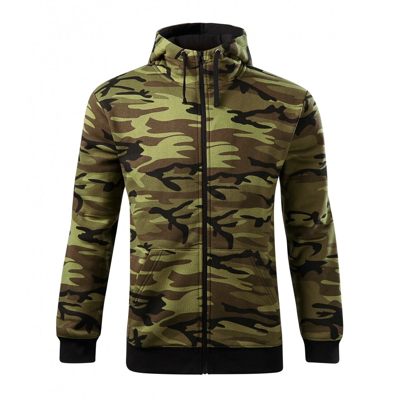 Mikina pánska Malfini Camo Zipper - český vzor, L