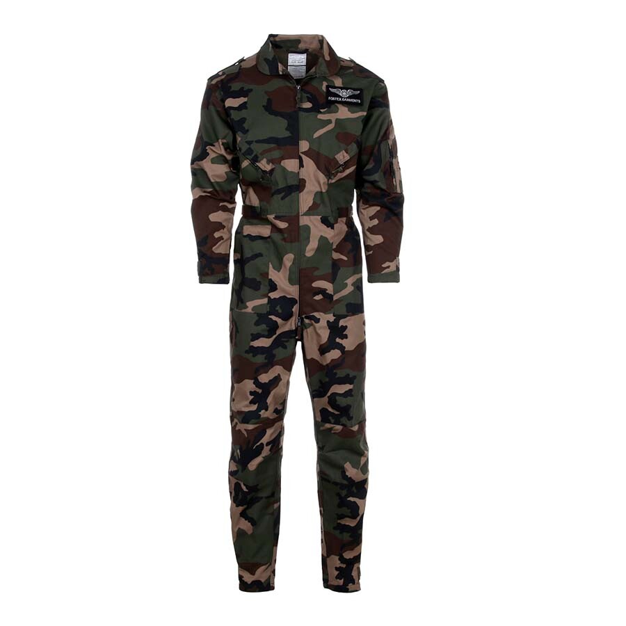 Kombinéza letecká Fostex Flight Suit bez vložky - woodland, 38