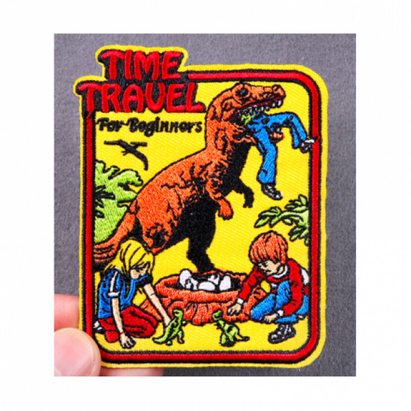 Nášivka nažehľovacia Time Travel For Beginners 7,1x9,1 - farebná