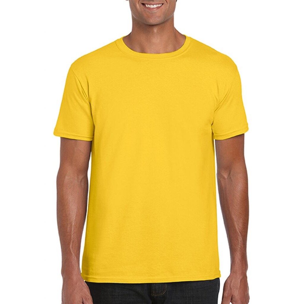 Tričko Gildan Ring Spun - žlté, XXL