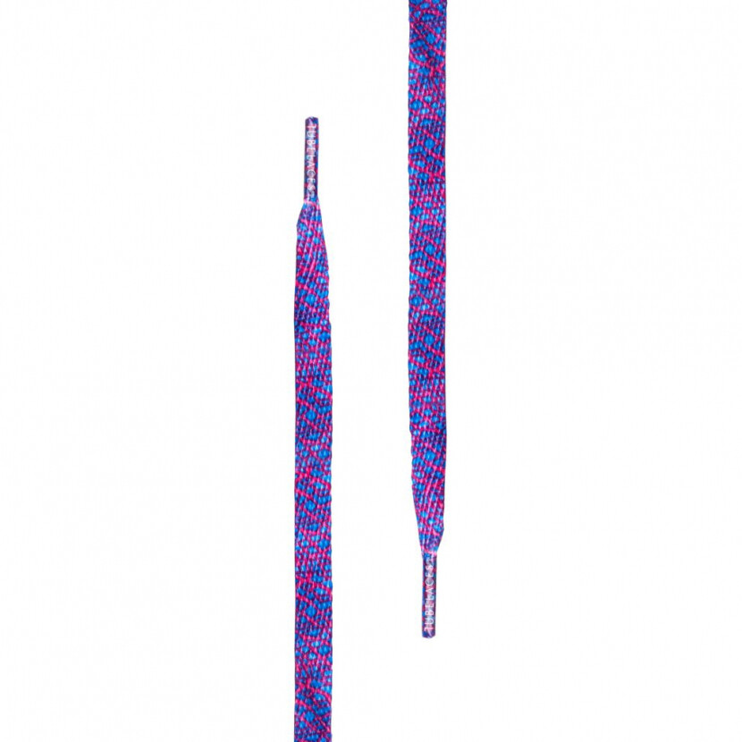 Šnúrky do topánok Tubelaces Special Flat - modré-červené, 120