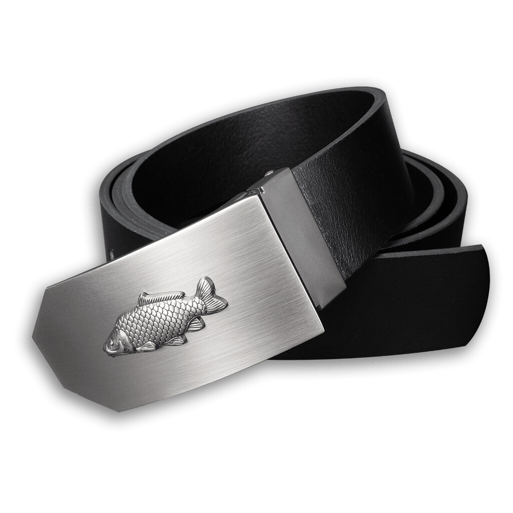 Opasok kožený rybársky Kapor 4 cm - čierny, 100