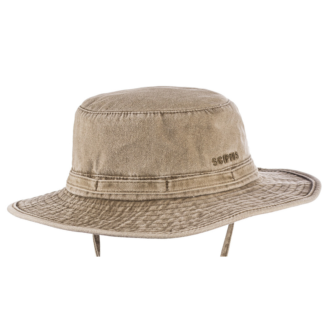 Klobúk bavlnený Scippis Axford - khaki, S/M