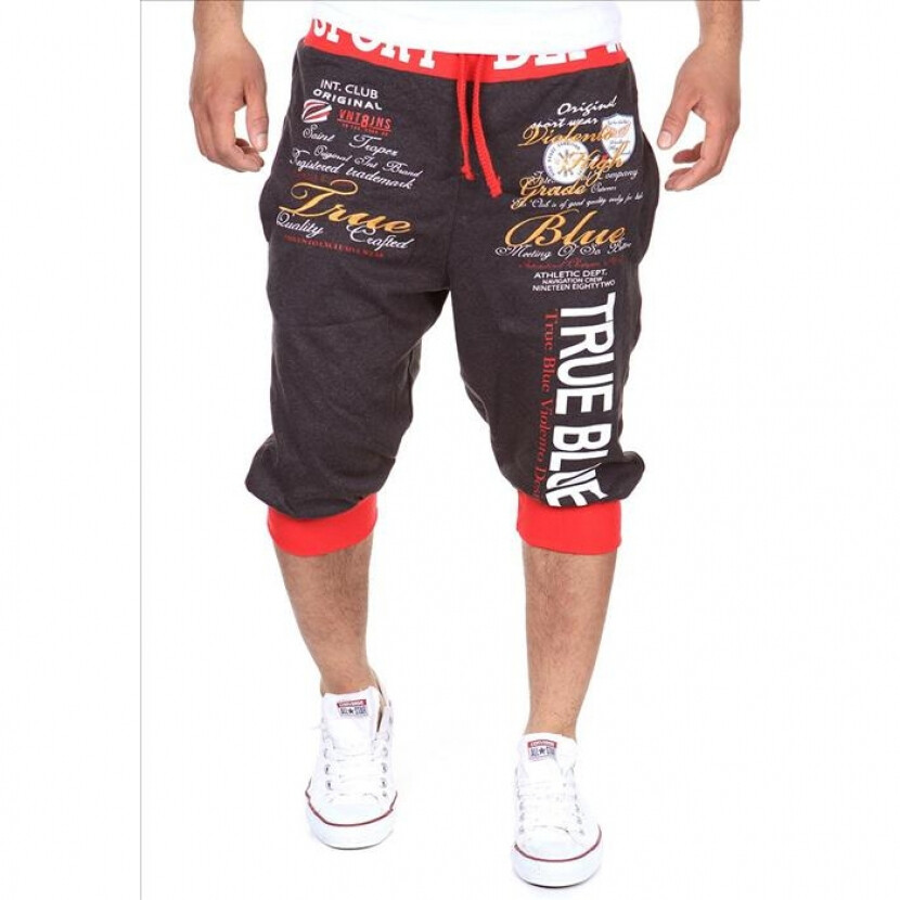 3/4 nohavice Violento True Blue - sivé-červené, S