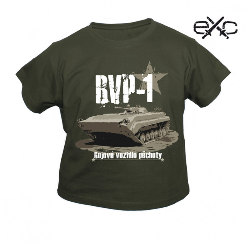 Tričko detské eXc BVP-1 - olivové, 110