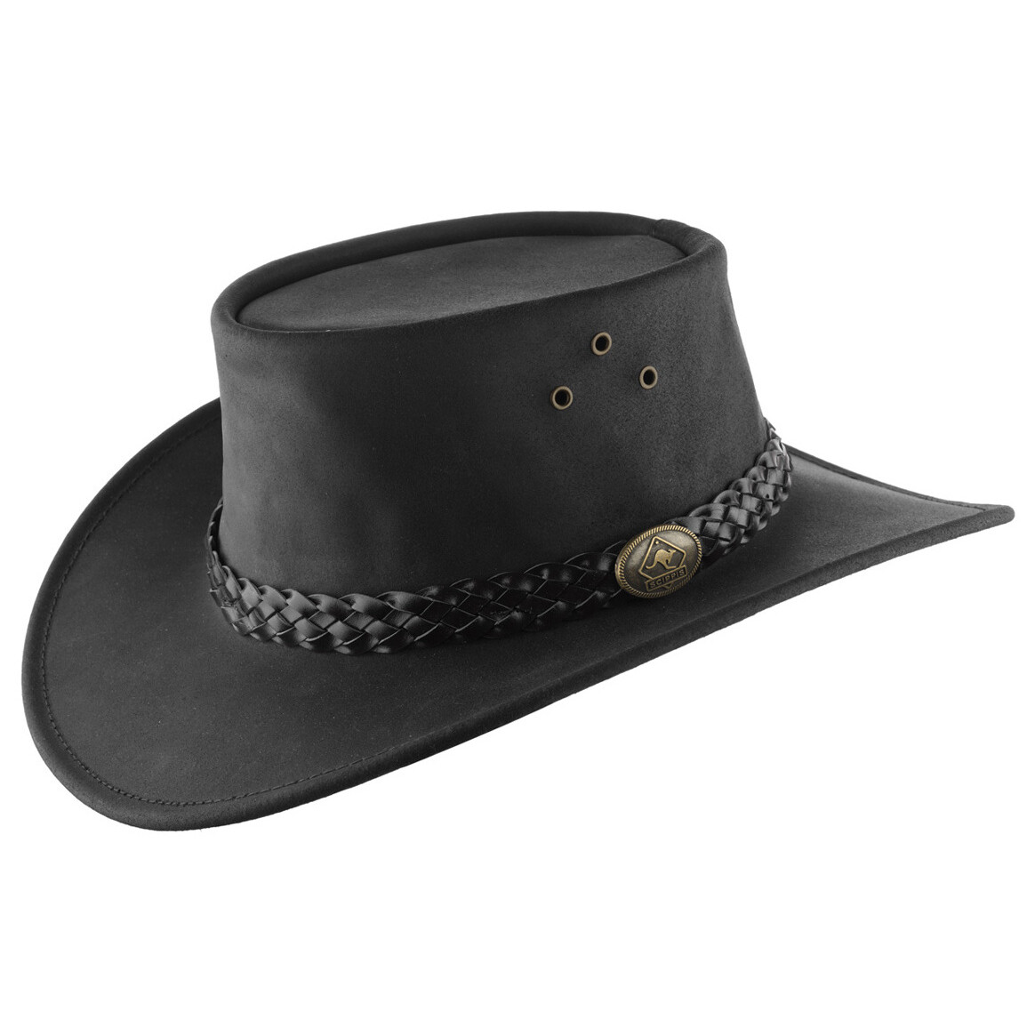 Klobúk kožený Scippis Wallaroo - čierny, XL