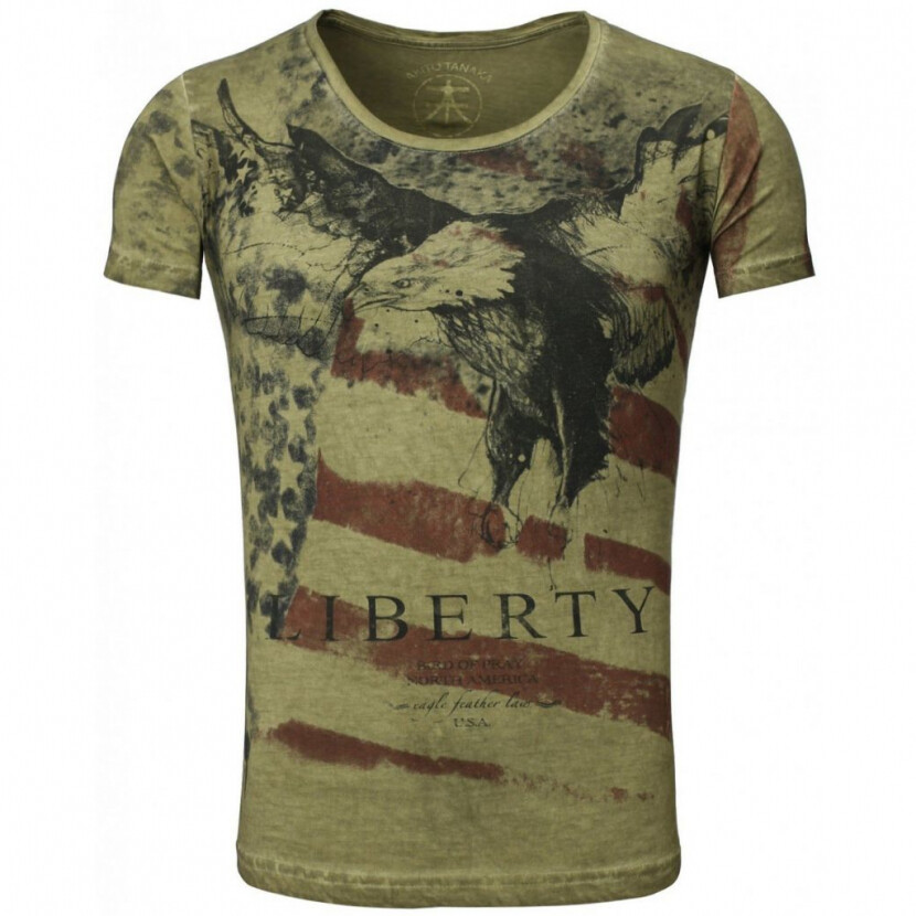 Tričko Akito Tanaka Eagle - olivové, M