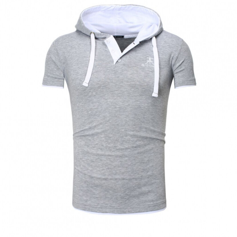 Polokošeľa Akito Tanaka Contras - sivá-biela, L