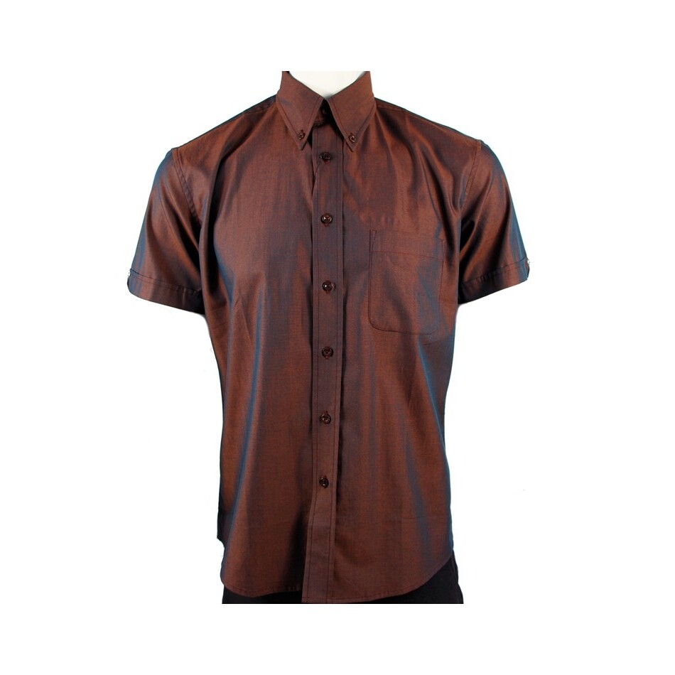 Košeľa Warrior Vintage Short 2 Tone - hnedá, XL