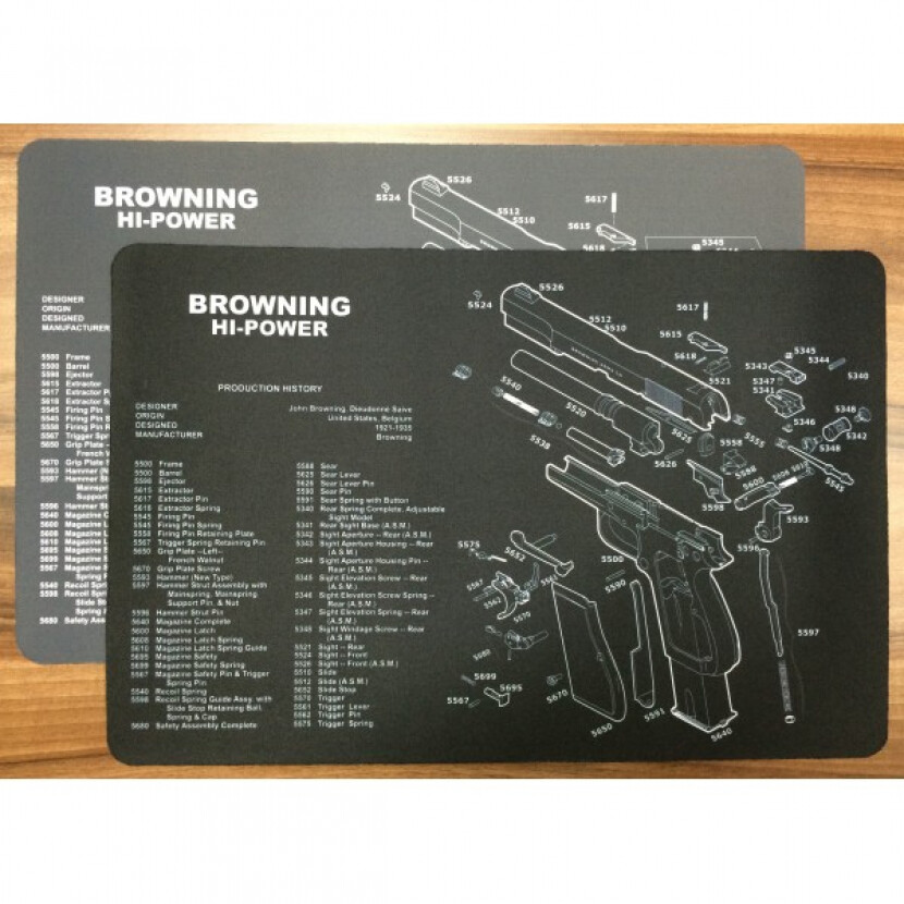 Servisná podložka na čistenie zbraní BROWNING HI-POWER - čierna