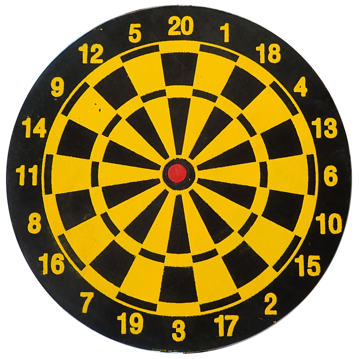 Terč papierový so šípkami Acra 25 cm s 2 šípkami - čierny-žltý