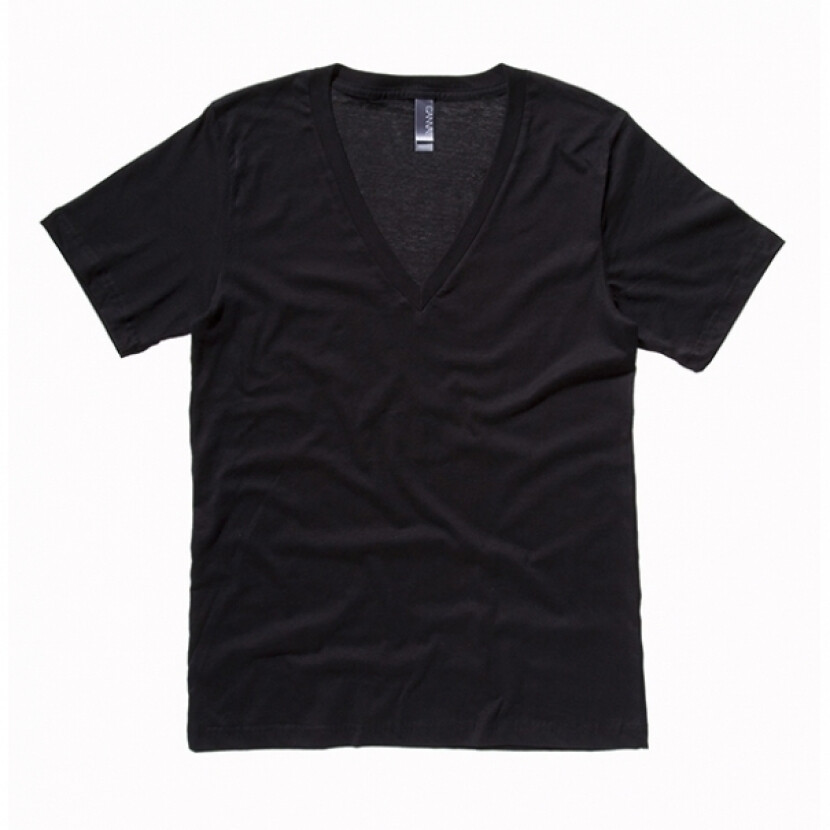 Tričko Bella+Canvas V-neck - čierne, S