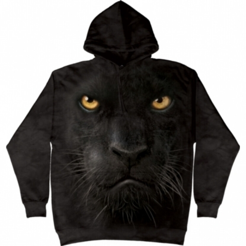 Mikina The Mountain Hoodie Black Panther Face - čierna, M