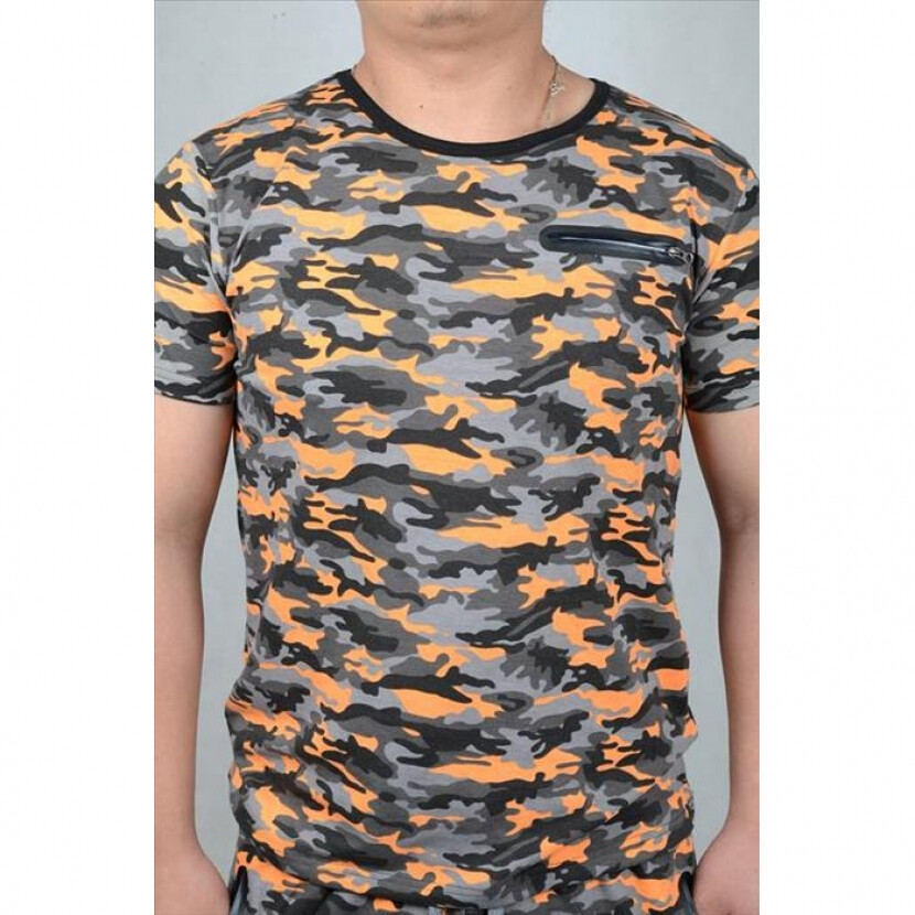 Tričko Anthony Denim Camo - orange-camo, M