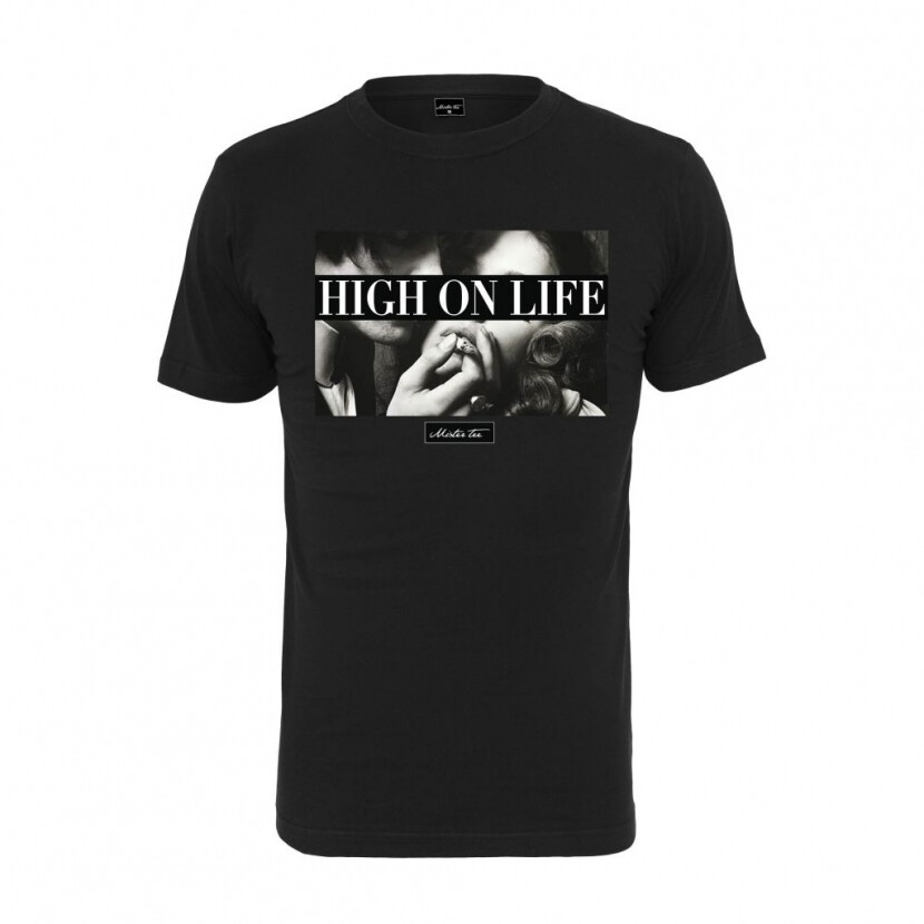 Tričko Mister Tee High On Life - čierne, XL