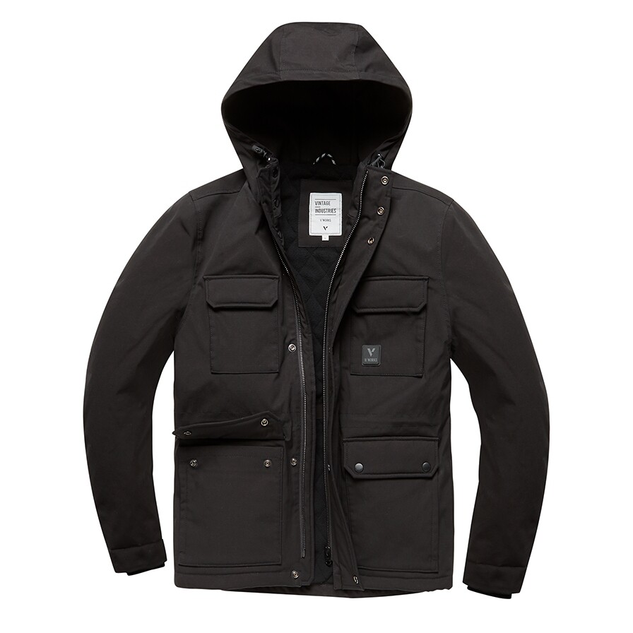 Bunda Vintage Industries Winston Parka - čierna, L