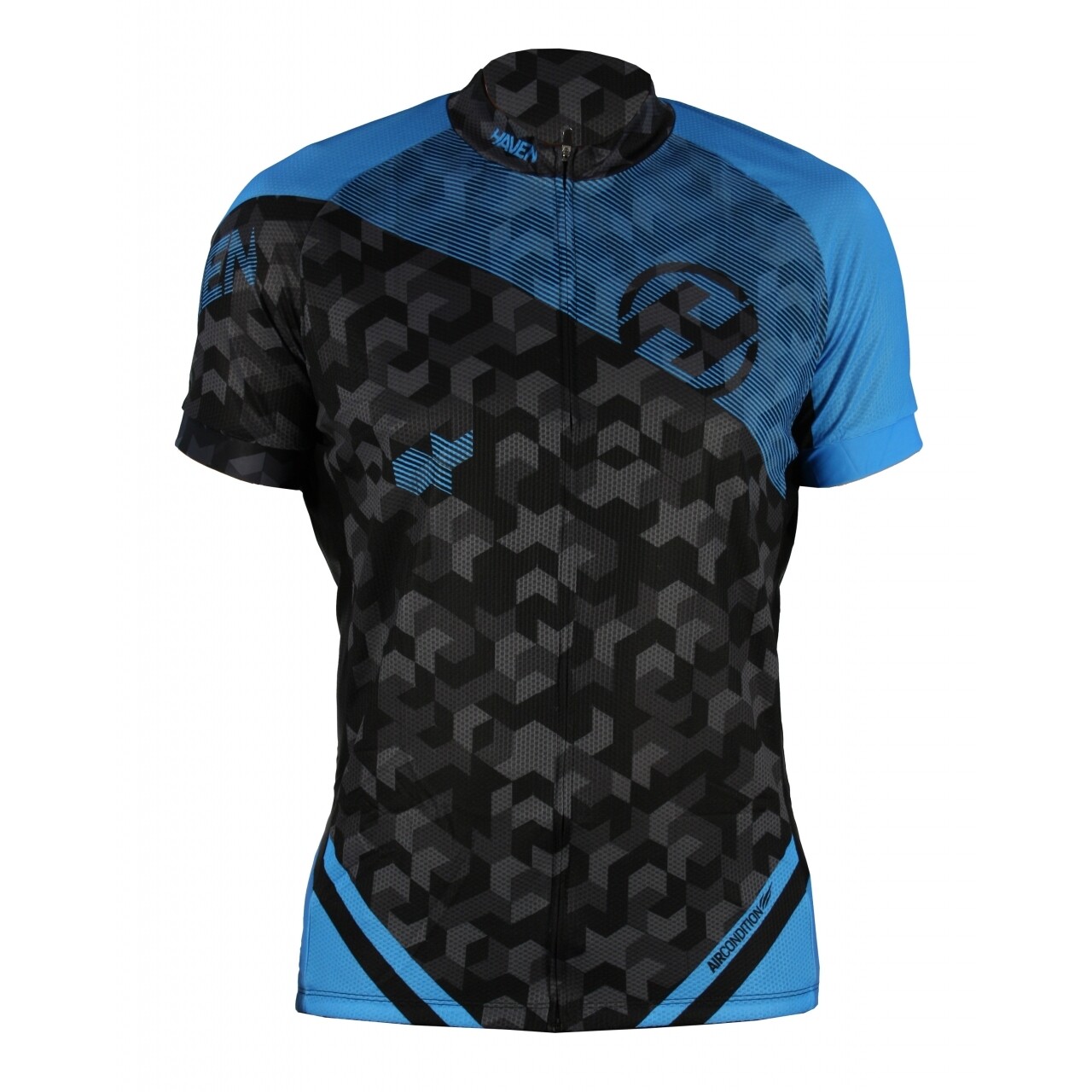 Tričko s krátkym rukávom Haven Singletrail - čierne-modré, XL