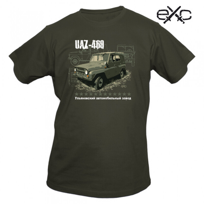Tričko Exc UAZ 469 - olivové, XL