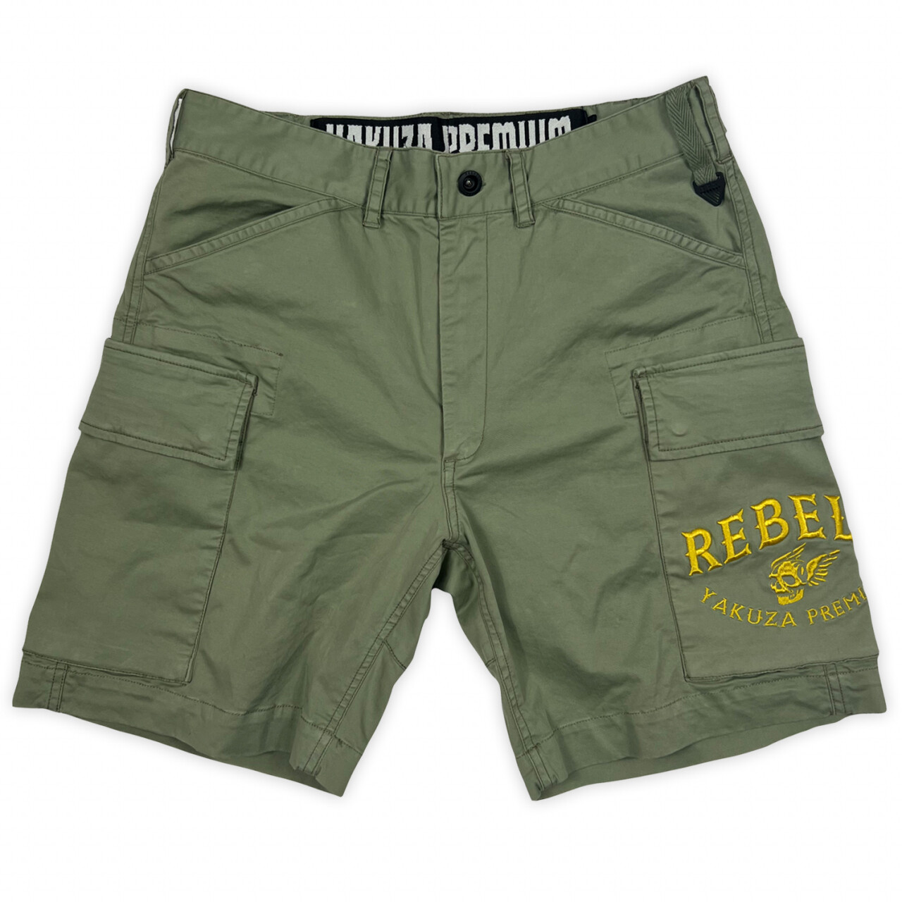 Kraťasy Yakuza Premium Rebel Skull - olivové, XL