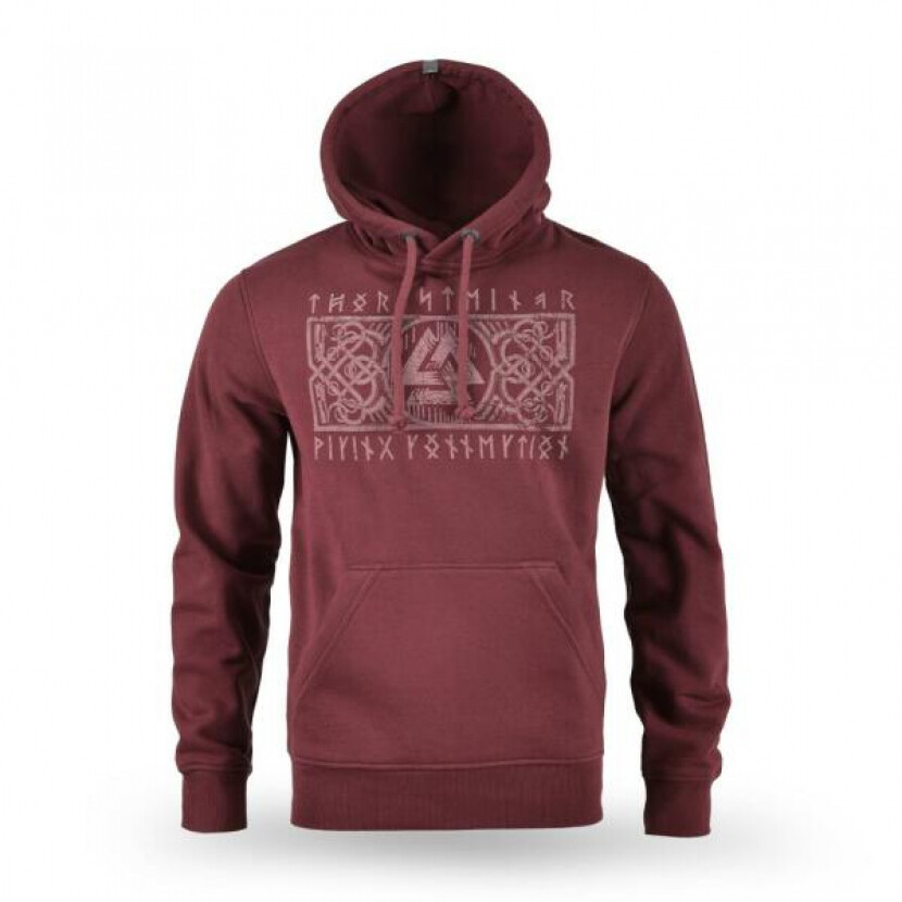 Mikina s kapucňou Thor Steinar Knute - červená, 3XL