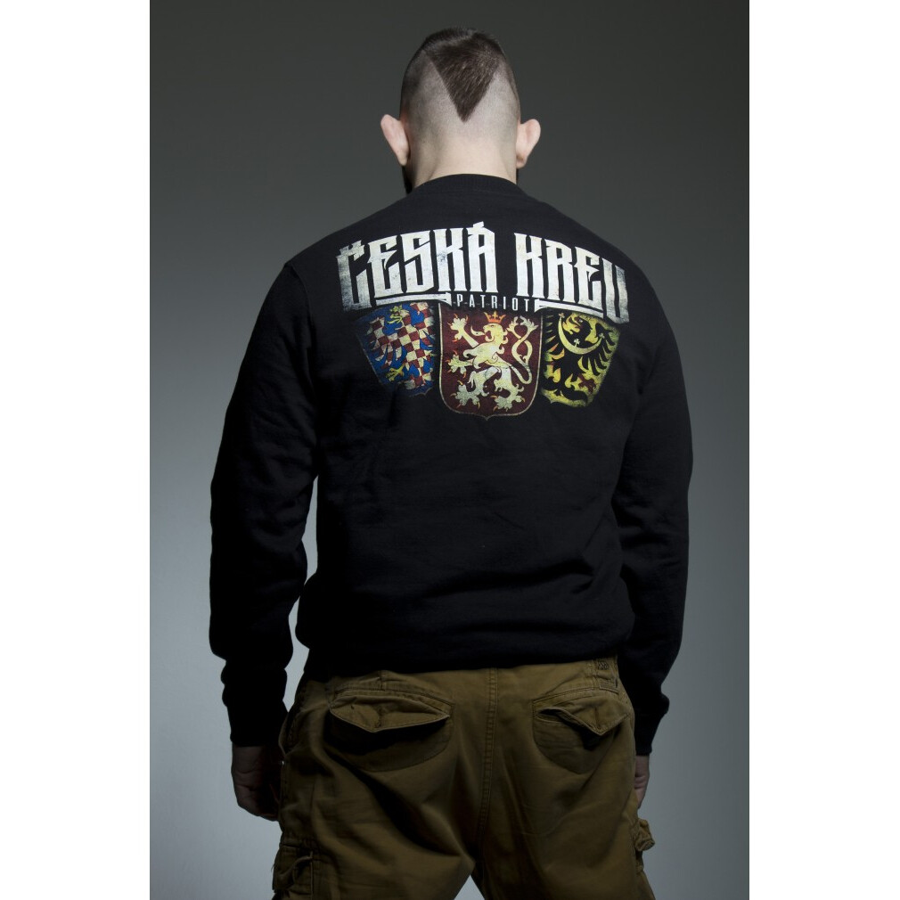 Mikina Česká krv Patriot - čierna, L