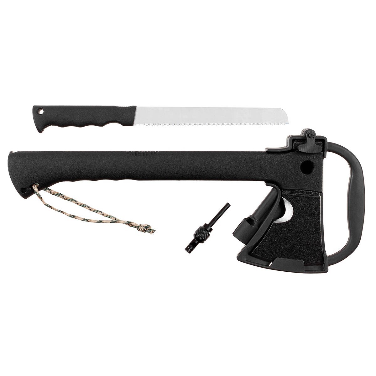 Sekera FoX Outdoor Survival Pro - čierna-strieborná