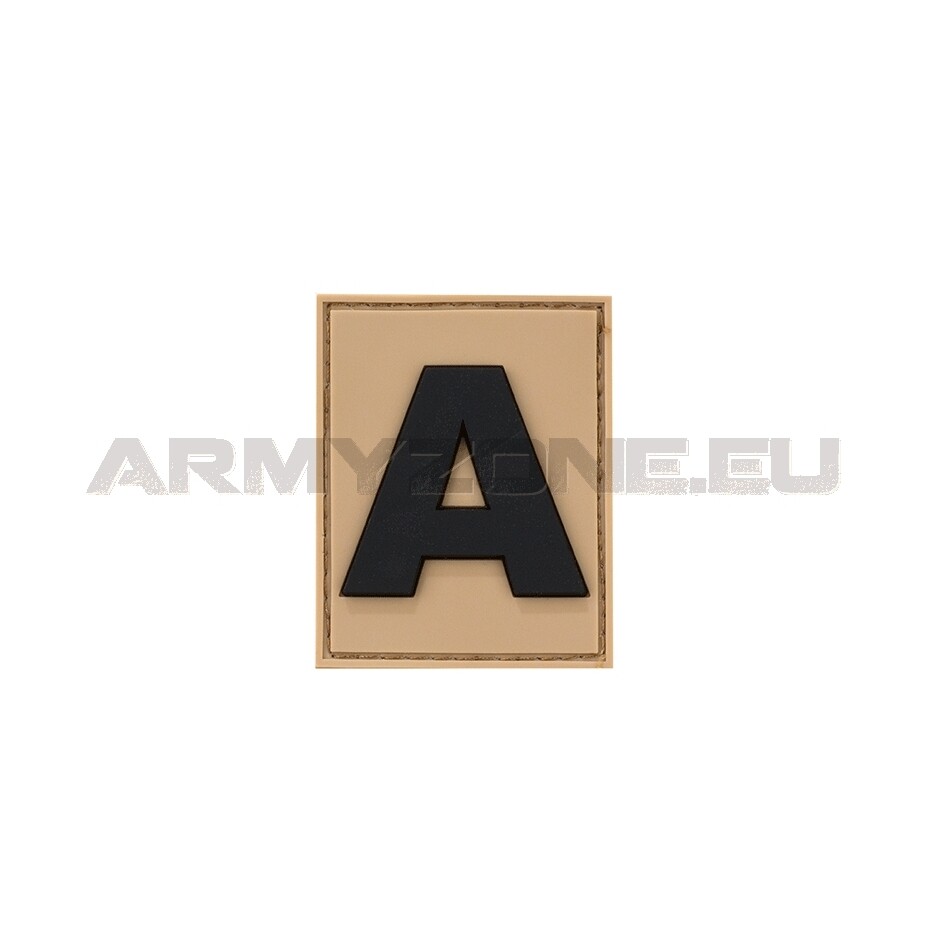 Gumená nášivka Jackets to Go písmeno A - desert