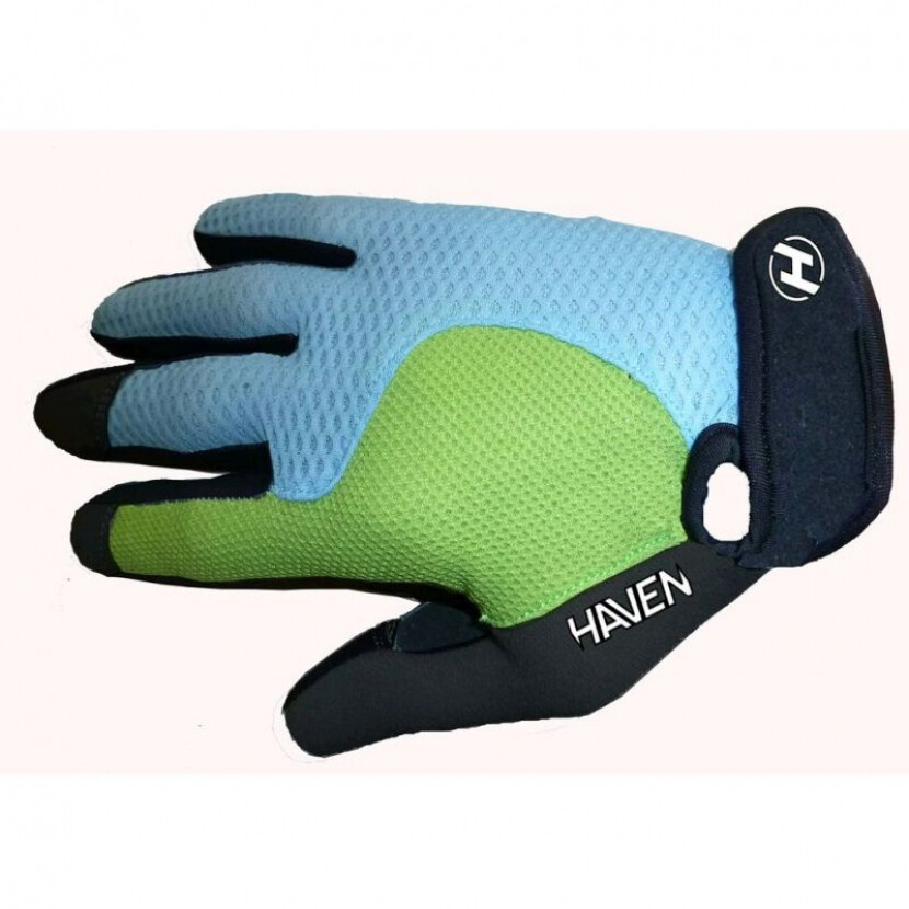 Rukavice Haven Kiowa Long - modré-zelené, XXS