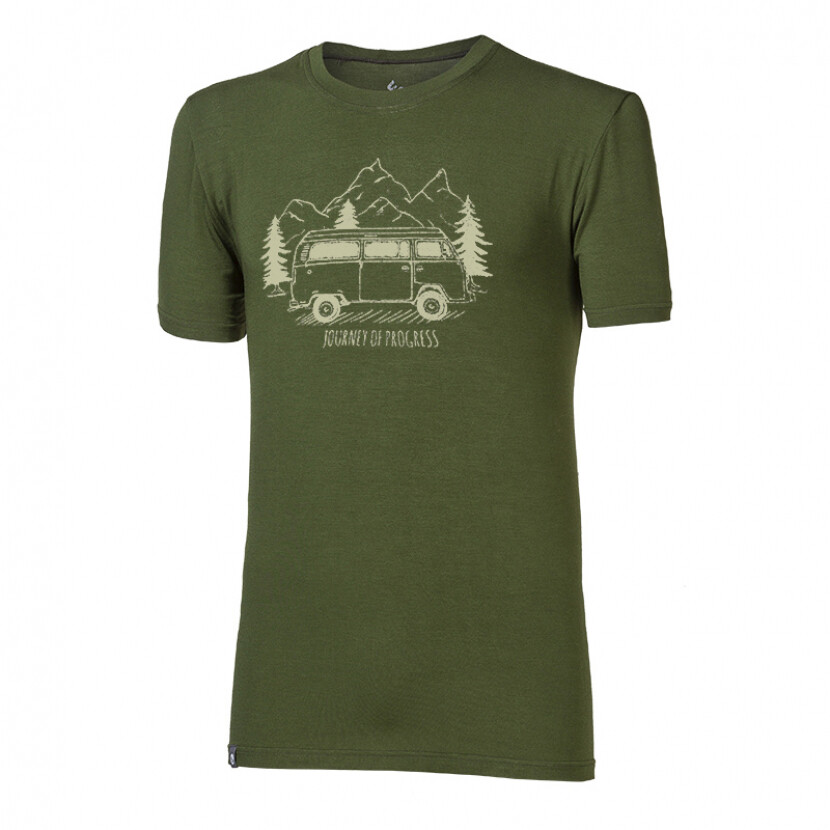 Tričko pánske Progress Bulli s bambusom - olivové, XXL