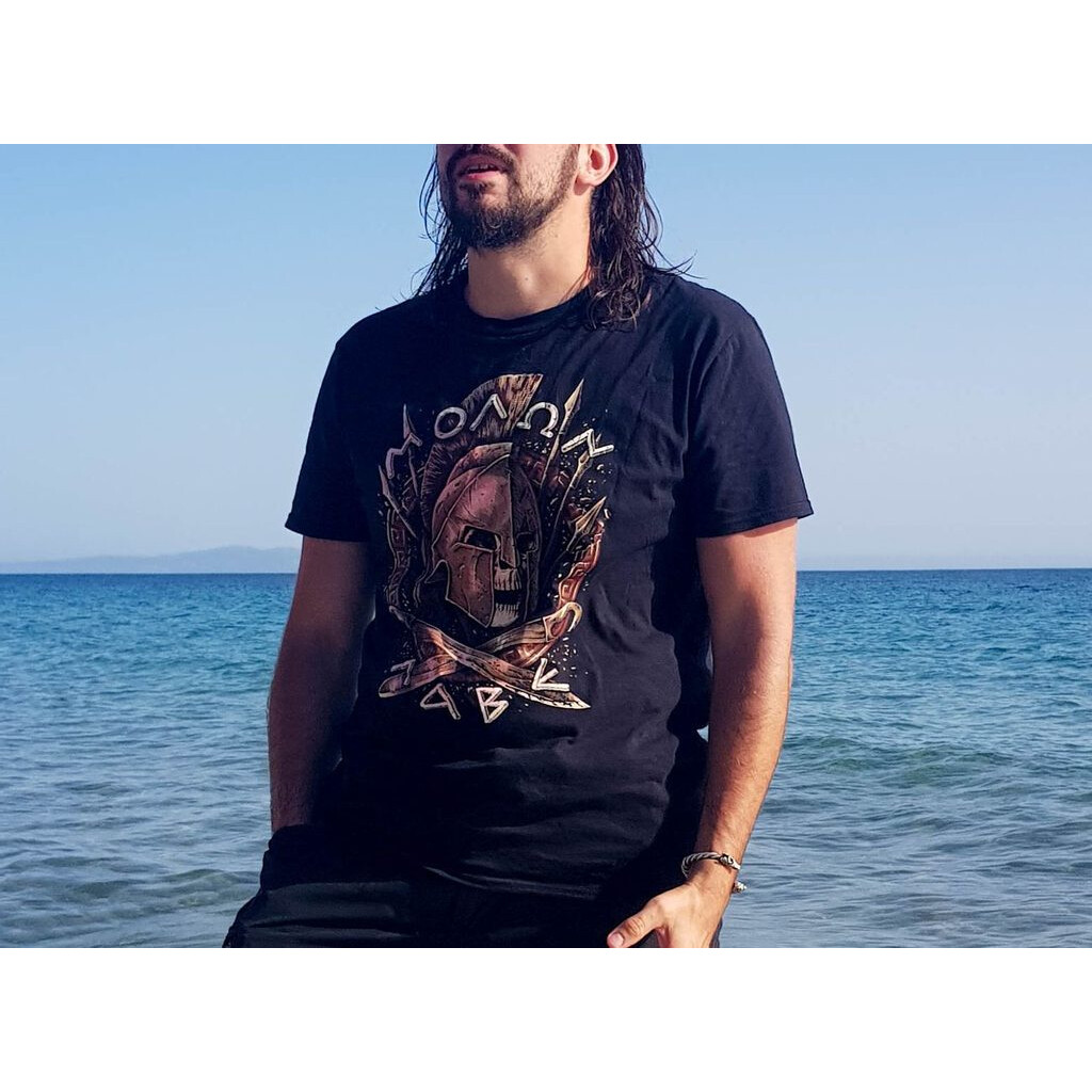 Tričko Naav Sparta Molon Labe - čierne, L