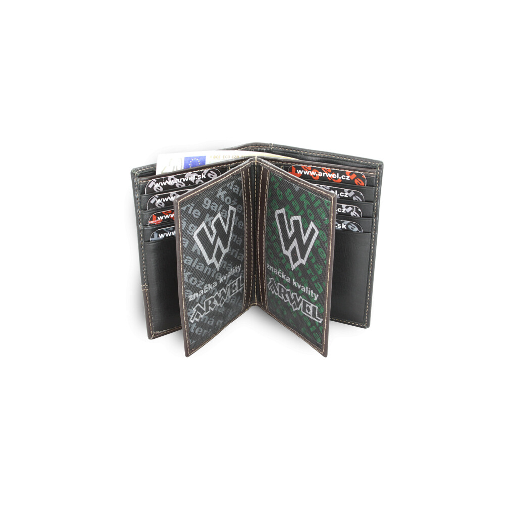 Pánska dokladovka Arwel 2220 - čierna-hnedá