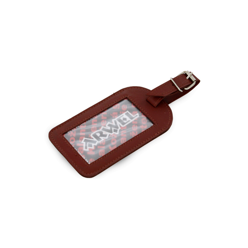 Kožená visačka na batožinu Arwel 5405 - hnedá