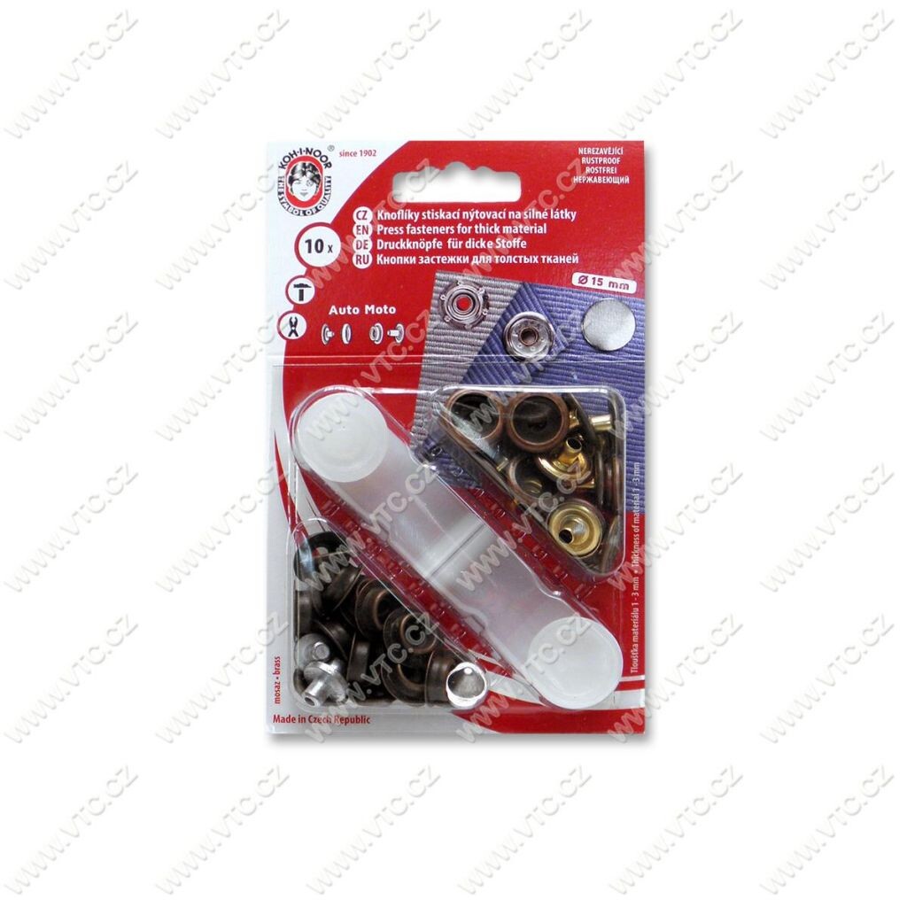 Sada cvokov Koh-I-Noor AM6 staromeď razba blister 10 ks - bronzová