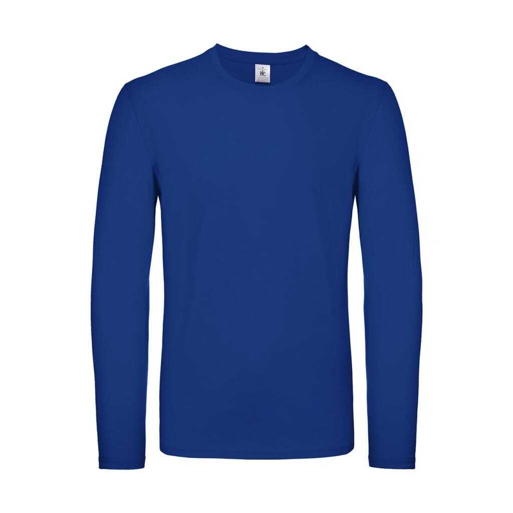 Tričko s dlhým rukávom B&C LSL - modré, 4XL
