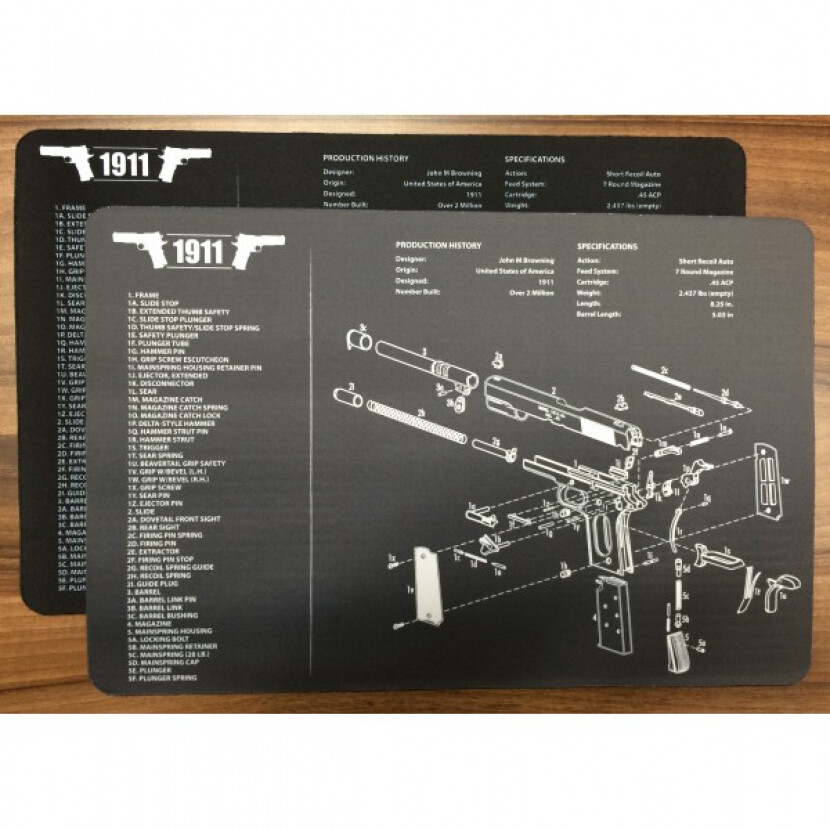 Servisná podložka na čistenie zbraní 1911 - sivá