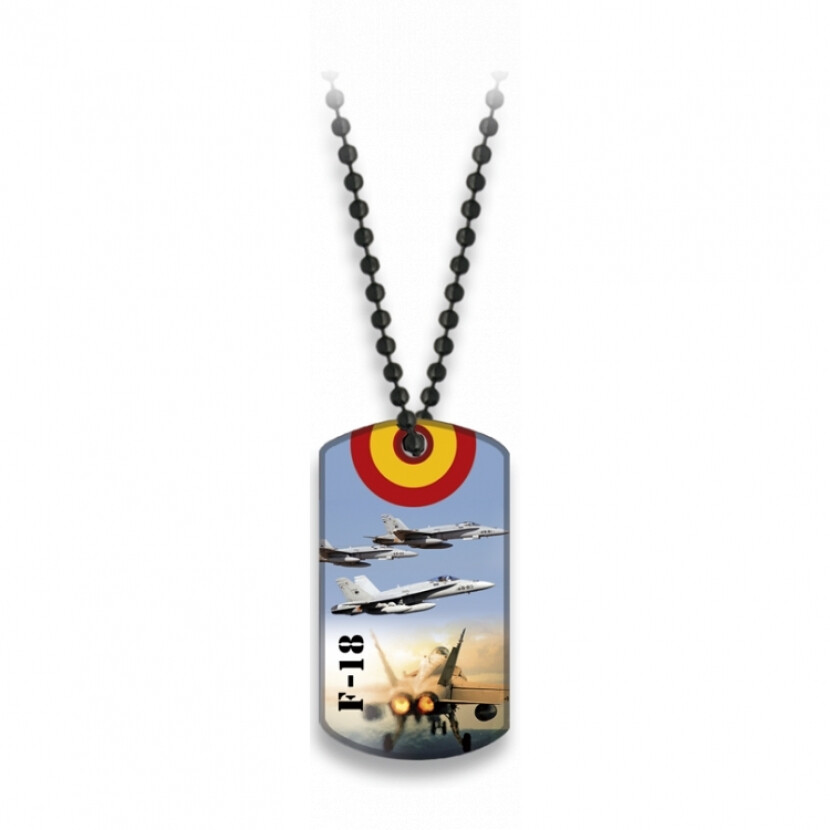 Známka Dog Tag Albainox F-18 - farebná