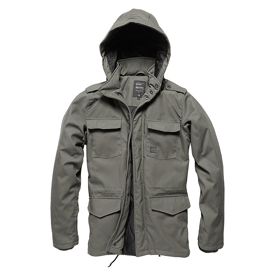 Bunda Vintage Industries Darren - sivé, L